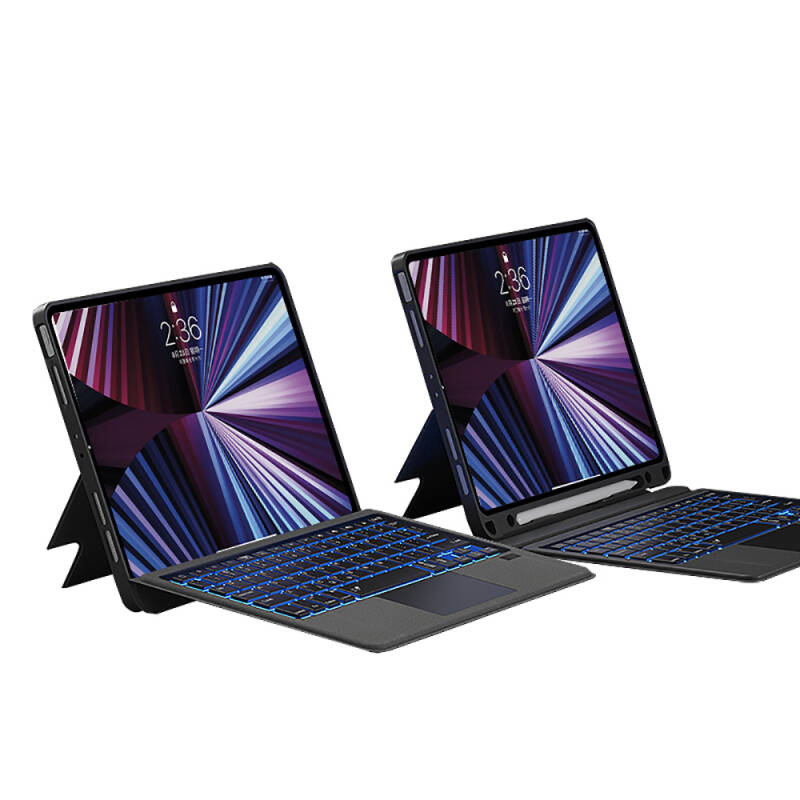 Apple iPad Pro 13 2025 M5 Wiwu Mag Touch Klavyeli Standlı Kılıf - 9