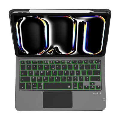 Apple iPad Pro 13 2025 M5 Wiwu MK-003 Gizli Kalem Bölmeli Klavyeli Standlı Kılıf - 3