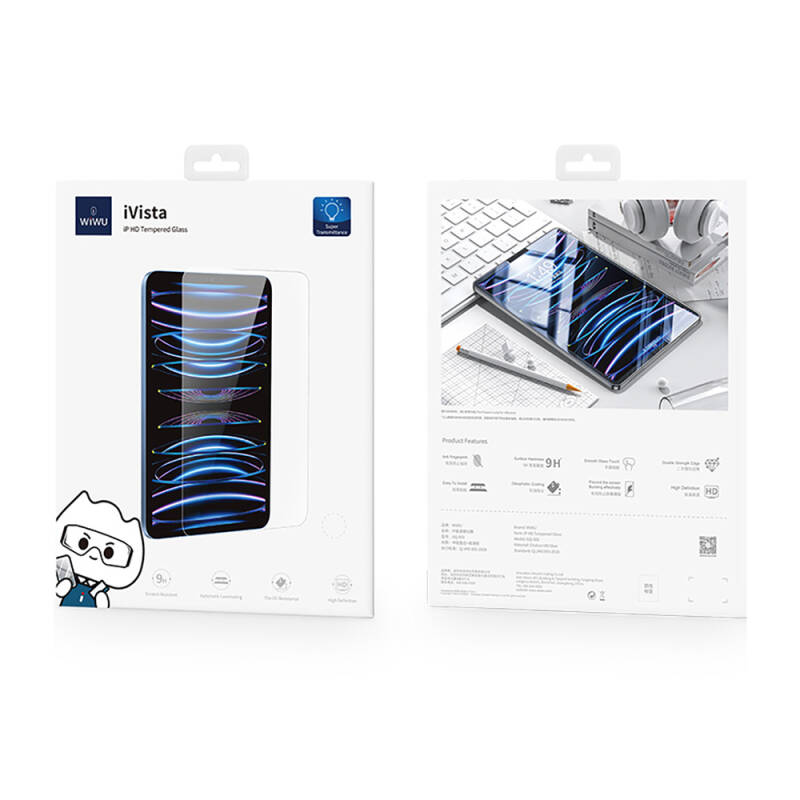 Apple iPad Pro 13 2025 M5 Wiwu Wi-GQ003 iVista Serisi Oleofobik HD Temperli Cam Ekran Koruyucu - 10