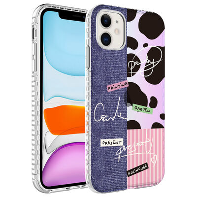 Apple iPhone 11 Case Airbag Edge Colorful Patterned Silicone Zore Elegans Cover - 10