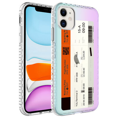 Apple iPhone 11 Case Airbag Edge Colorful Patterned Silicone Zore Elegans Cover - 3