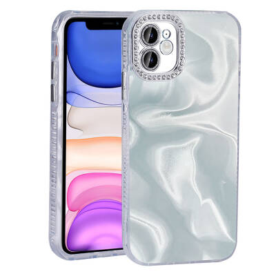 Apple iPhone 11 Case Airbag Shiny Stone Detail Design Zore Esila Cover - 3