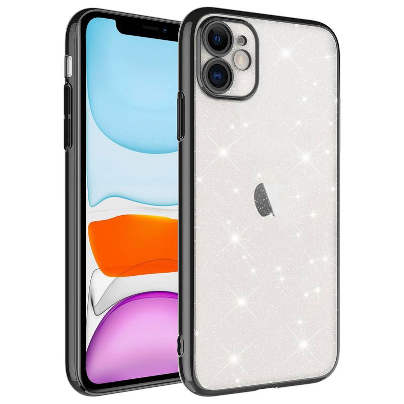 Apple iPhone 11 Case Camera Protected Colorful Framed Glittery Zore Garage Cover - 3