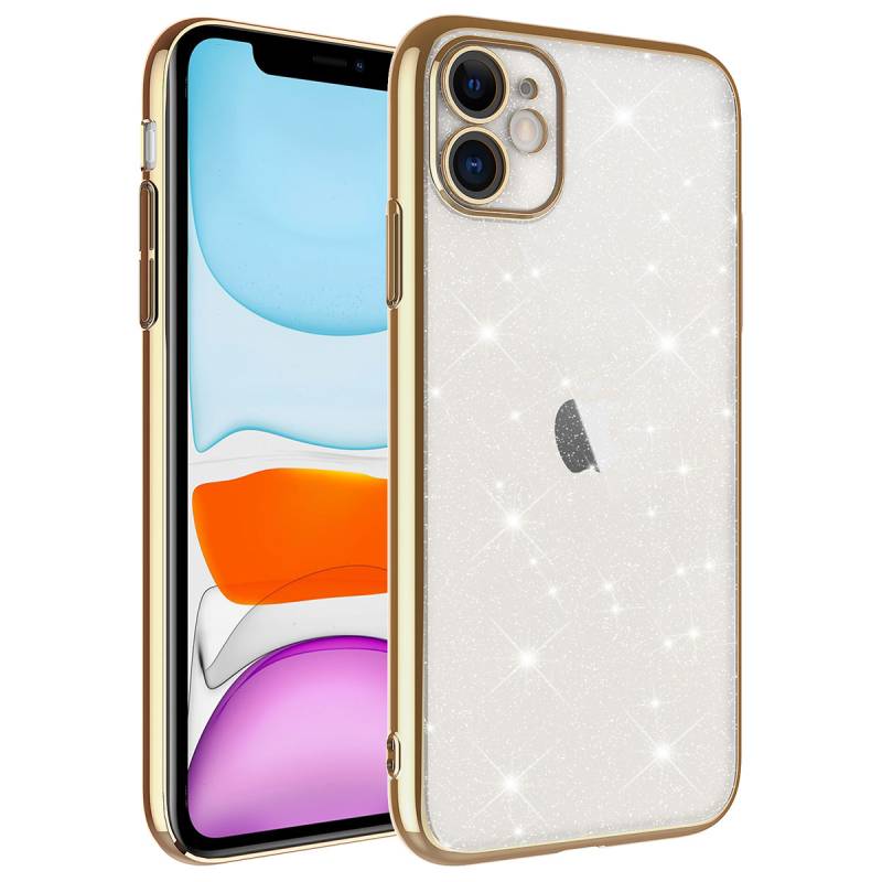 Apple iPhone 11 Case Camera Protected Colorful Framed Glittery Zore Garage Cover - 5