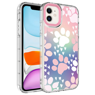 Apple iPhone 11 Case Camera Protected Colorful Patterned Hard Silicone Zore Korn Cover - 1