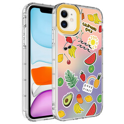 Apple iPhone 11 Case Camera Protected Colorful Patterned Hard Silicone Zore Korn Cover - 6
