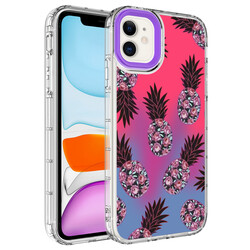 Apple iPhone 11 Case Camera Protected Colorful Patterned Hard Silicone Zore Korn Cover - 8