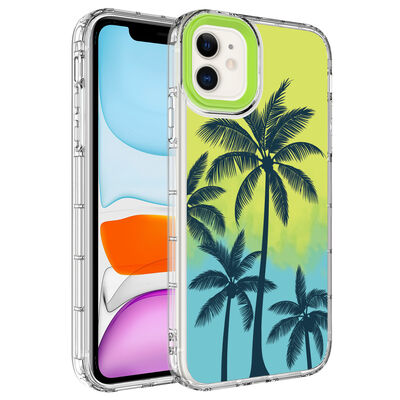 Apple iPhone 11 Case Camera Protected Colorful Patterned Hard Silicone Zore Korn Cover - 10