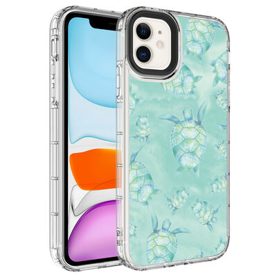 Apple iPhone 11 Case Camera Protected Colorful Patterned Hard Silicone Zore Korn Cover - 15