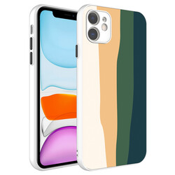 Apple iPhone 11 Case Camera Protected Colorful Tempered Zore X-Glass Cover - 1
