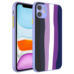 Apple iPhone 11 Case Camera Protected Colorful Tempered Zore X-Glass Cover - 5