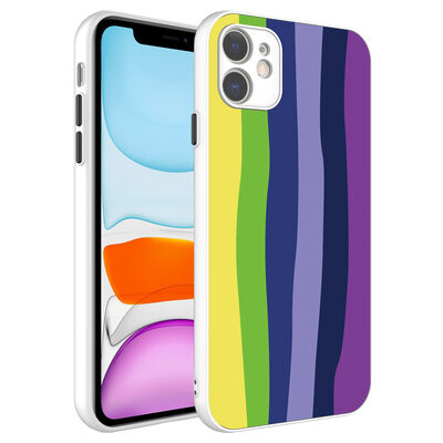 Apple iPhone 11 Case Camera Protected Colorful Tempered Zore X-Glass Cover - 4