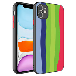 Apple iPhone 11 Case Camera Protected Colorful Tempered Zore X-Glass Cover - 7
