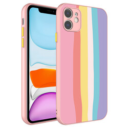 Apple iPhone 11 Case Camera Protected Colorful Tempered Zore X-Glass Cover - 8