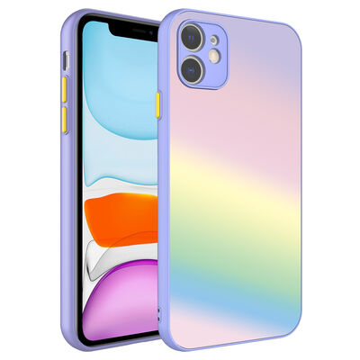 Apple iPhone 11 Case Camera Protected Colorful Tempered Zore X-Glass Cover - 12