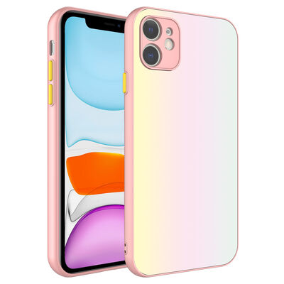 Apple iPhone 11 Case Camera Protected Colorful Tempered Zore X-Glass Cover - 13
