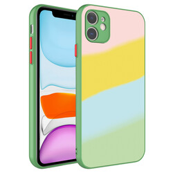 Apple iPhone 11 Case Camera Protected Colorful Tempered Zore X-Glass Cover - 15