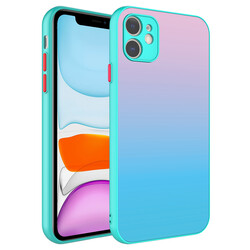 Apple iPhone 11 Case Camera Protected Colorful Tempered Zore X-Glass Cover - 11