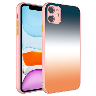 Apple iPhone 11 Case Camera Protected Colorful Tempered Zore X-Glass Cover - 9