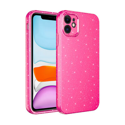 Apple iPhone 11 Case Camera Protected Glittery Luxury Zore Cotton Cover - 6