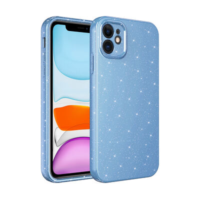 Apple iPhone 11 Case Camera Protected Glittery Luxury Zore Cotton Cover - 13