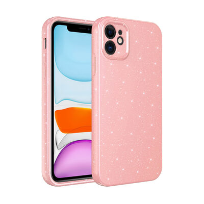 Apple iPhone 11 Case Camera Protected Glittery Luxury Zore Cotton Cover - 14