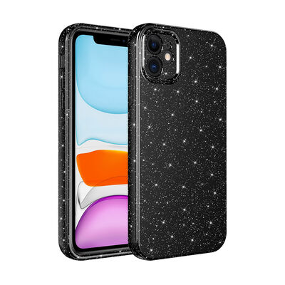 Apple iPhone 11 Case Camera Protected Glittery Luxury Zore Cotton Cover - 17