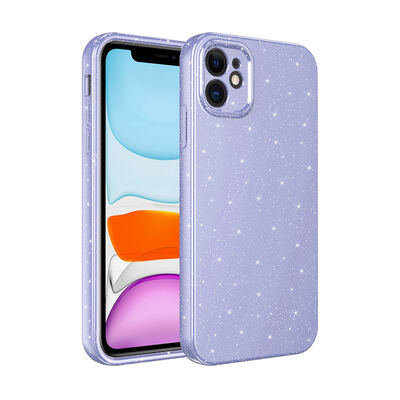 Apple iPhone 11 Case Camera Protected Glittery Luxury Zore Cotton Cover - 18