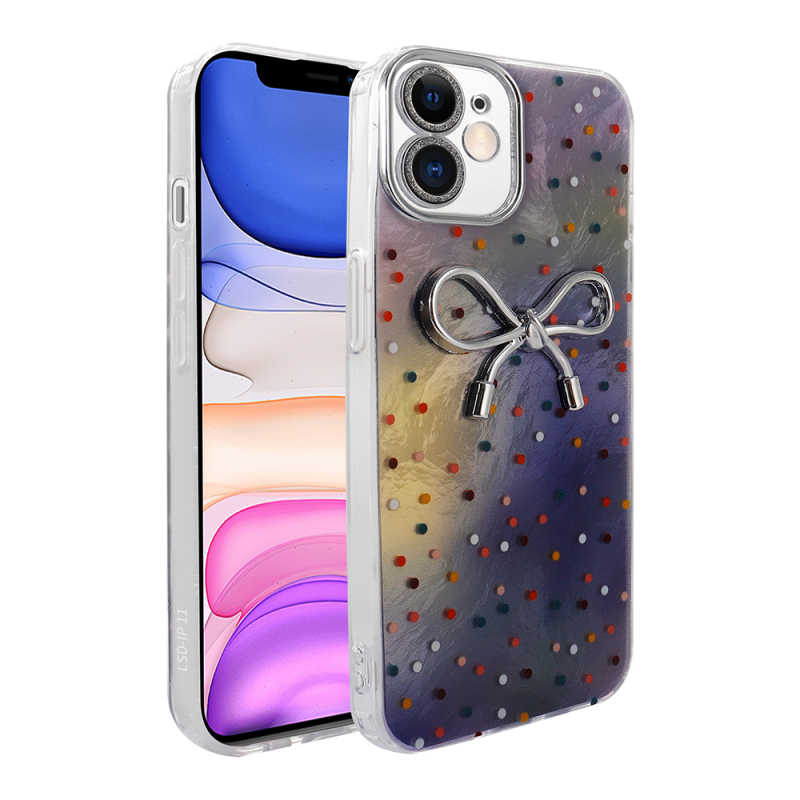 Apple iPhone 11 Case Camera Protection Figured Zore Ponti Silicone Cover - 4