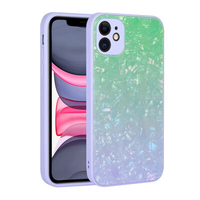 Apple iPhone 11 Case Color Transition Marble Pattern Hard Silicone Zore Granite Cover - 1