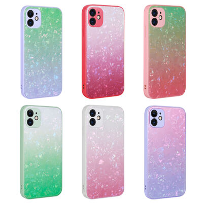 Apple iPhone 11 Case Color Transition Marble Pattern Hard Silicone Zore Granite Cover - 8
