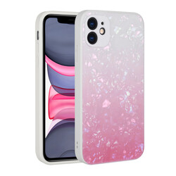 Apple iPhone 11 Case Color Transition Marble Pattern Hard Silicone Zore Granite Cover - 6