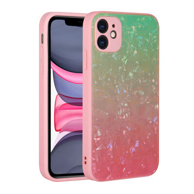 Apple iPhone 11 Case Color Transition Marble Pattern Hard Silicone Zore Granite Cover - 5