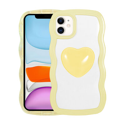 Apple iPhone 11 Case Colorful Heart Shaped Zore Poncik Cover - 1