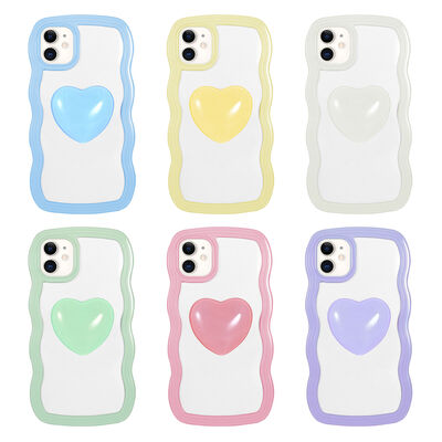Apple iPhone 11 Case Colorful Heart Shaped Zore Poncik Cover - 8