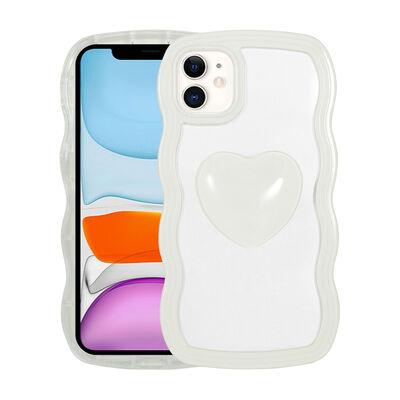 Apple iPhone 11 Case Colorful Heart Shaped Zore Poncik Cover - 6