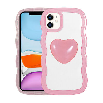 Apple iPhone 11 Case Colorful Heart Shaped Zore Poncik Cover - 3