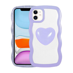 Apple iPhone 11 Case Colorful Heart Shaped Zore Poncik Cover - 5