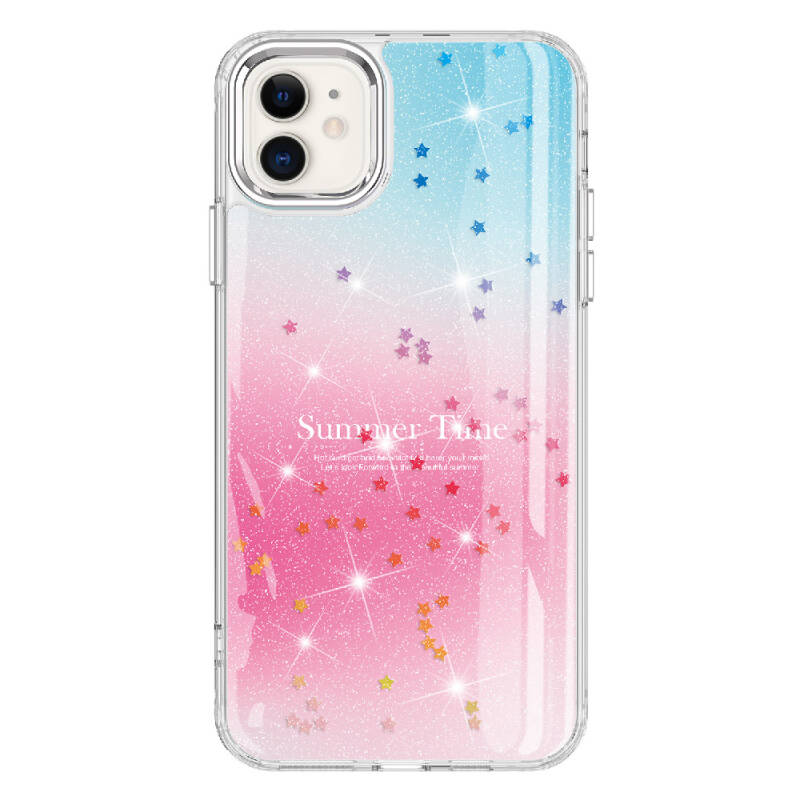 Apple iPhone 11 Case Glitter Patterned Shiny Zore Task Cover - 5