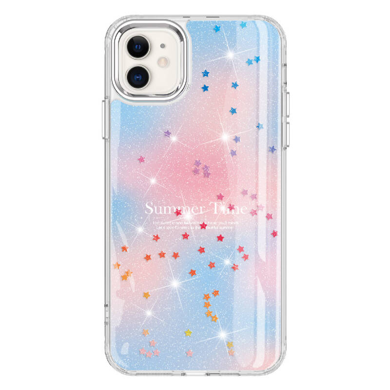 Apple iPhone 11 Case Glitter Patterned Shiny Zore Task Cover - 6