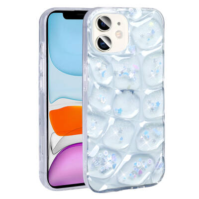 Apple iPhone 11 Case Glittered 3D Patterned Zore Hacar Cover - 4