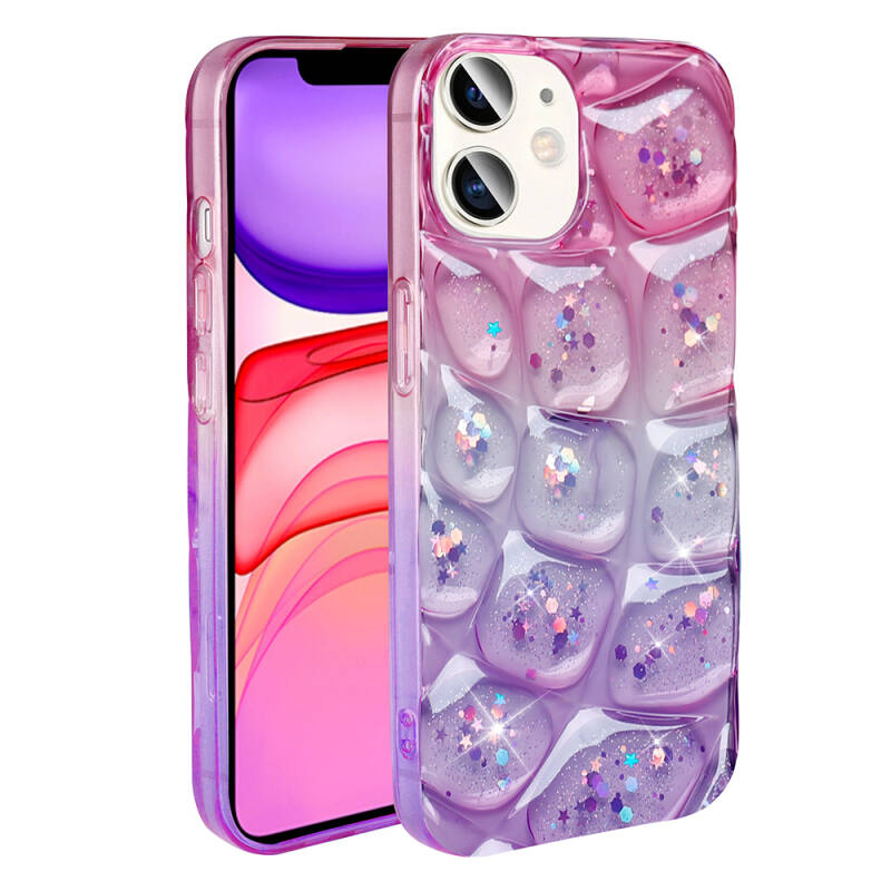 Apple iPhone 11 Case Glittered 3D Patterned Zore Hacar Cover - 6