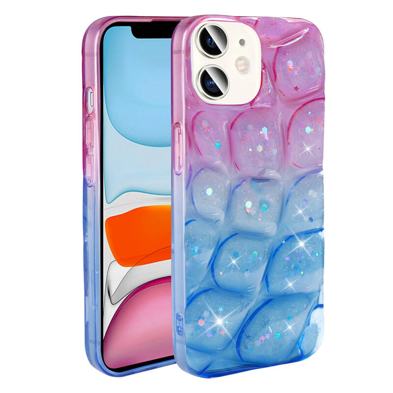 Apple iPhone 11 Case Glittered 3D Patterned Zore Hacar Cover - 1