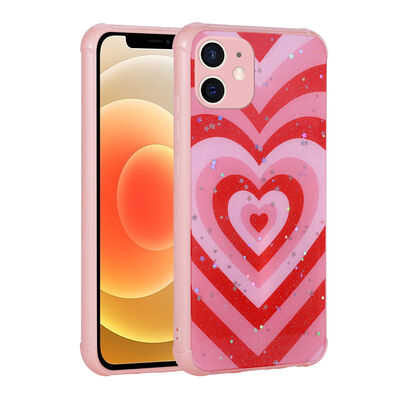 Apple iPhone 11 Case Glittery Patterned Camera Protected Shiny Zore Popy Cover - 4