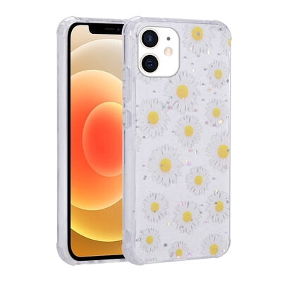 Apple iPhone 11 Case Glittery Patterned Camera Protected Shiny Zore Popy Cover - 3