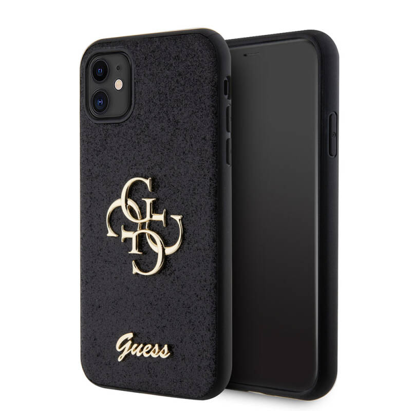 Apple iPhone 11 Case Guess Original Licensed 4G Large Metal Logo Glitter Cover - 1