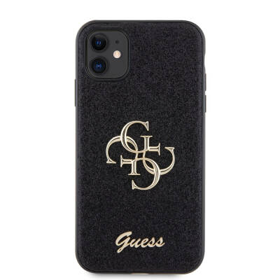 Apple iPhone 11 Case Guess Original Licensed 4G Large Metal Logo Glitter Cover - 3