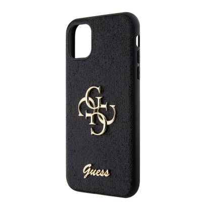 Apple iPhone 11 Case Guess Original Licensed 4G Large Metal Logo Glitter Cover - 6