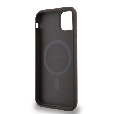 Apple iPhone 11 Case Guess Original Licensed Magsafe Charging Featured Small 4G Classic Cover - 17