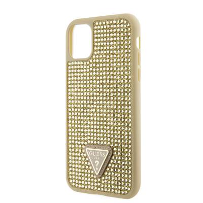 Apple iPhone 11 Case Guess Original Licensed Stone Back Surface Triangle Logo Cover - 12